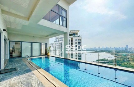 Bán căn hộ Sky Villa - Đảo Kim Cương 391m2, view trực diện sông & LM81, có hồ bơi riêng, đẹp mê ly