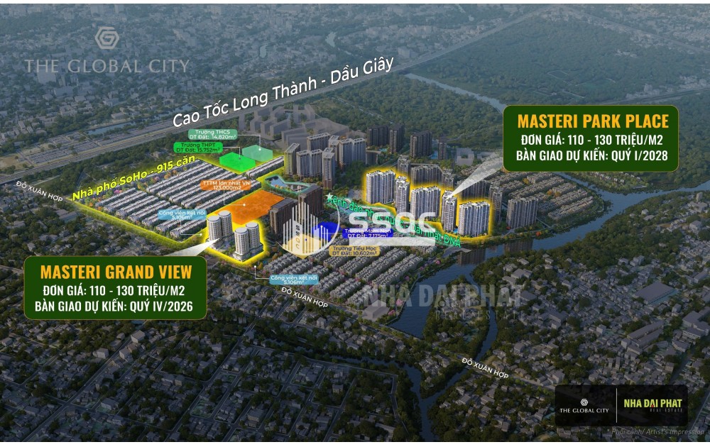 SỞ HỮU BIỆT THỰ ĐƠN LẬP, SONG LẬP - BÁN ĐẢO SOLA - THE GLOBAL CITY, Q2, HCM