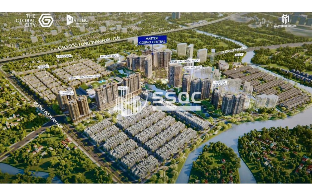 BÁN CĂN HỘ 2PN VIEW NHẠC NƯỚC - MASTERI COSMO CENTRAL - THE BLOBAL CITY, Q2