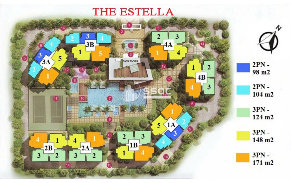 BẢNG GIÁ CĂN HỘ THE ESTELLA QUẬN 2 MỚI NHẤT - tháng 3 năm 2026