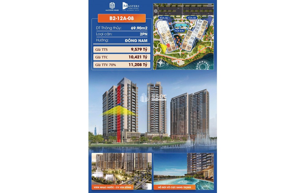 The Global City – Căn Hộ 2PN Đẹp Nhất Dành Cho Khách Hàng Thành Đạt