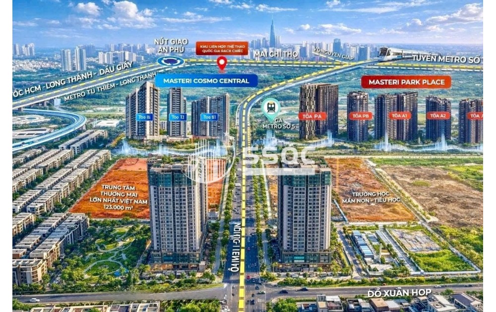  CĂN GÓC 3PN VIEW HỒ BƠI 5⭐ – MASTERI COSMO CENTRAL (NEXUS ZONE) 