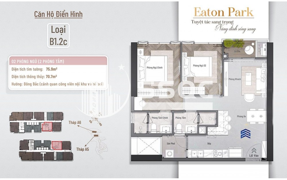 Cơ Hội Sở Hữu Căn Hộ 2PN Eton Park Mặt Tiền Mai Chí Thọ Với Giá Tốt Nhất Giỏ Hàng