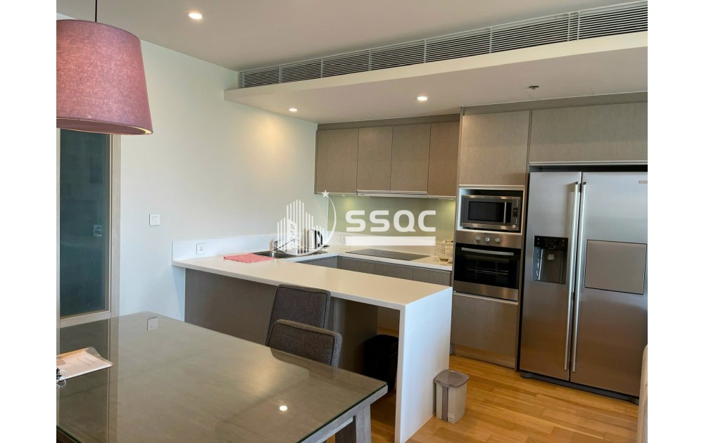 Cho thuê căn hộ 2PN diện tích cực đại 125m2 tháp Brilliant Đảo Kim Cương, view trực diện Quận 1, giá 45 triệu.