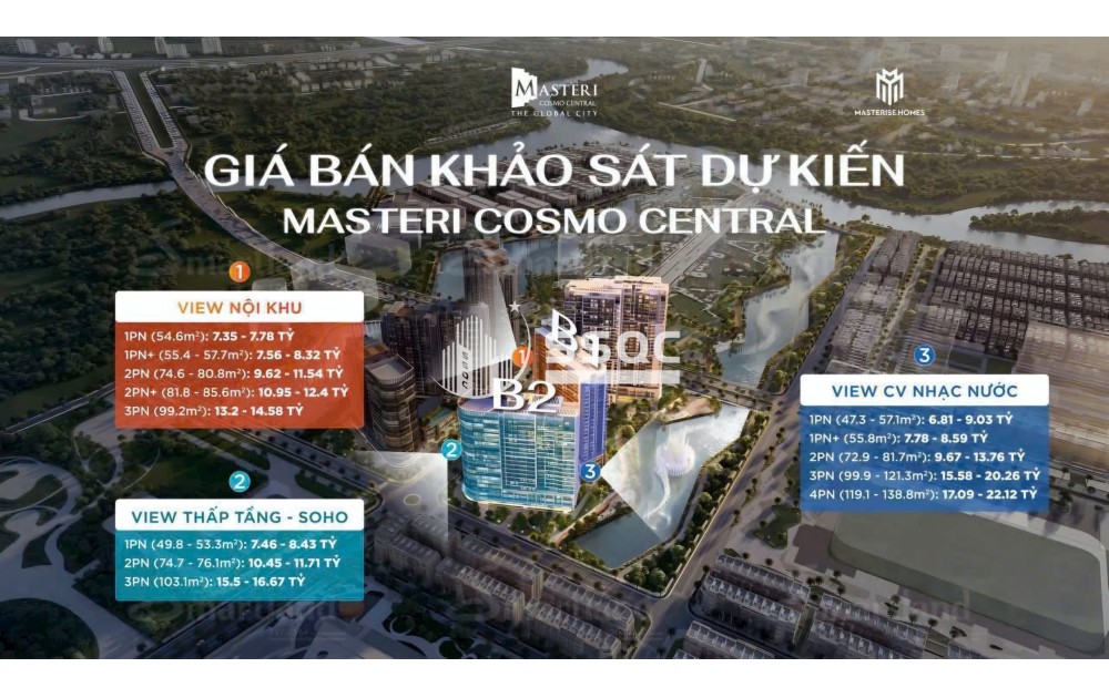 CĂN HỘ MASTERI COSMO CENTRAL: VIEW TRỰC DIỆN KÊNH ĐÀO NHẠC NƯỚC 2KM