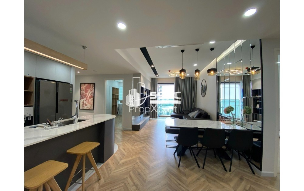 CHO THUÊ CĂN HỘ FELIZ EN VISTA 107M2 3 PHÒNG NGỦ TẦNG CAO FULL NỘI THẤT GIÁ 36 TRIỆU/THÁNG