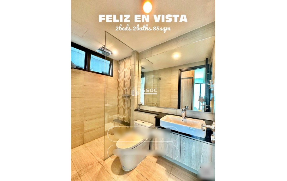 CHO THUÊ CĂN HỘ 2PN FELIZ EN VISTA | 85M² | NỘI THẤT CƠ BẢN | GIÁ CHỈ 24 TRIỆU NET/THÁNG