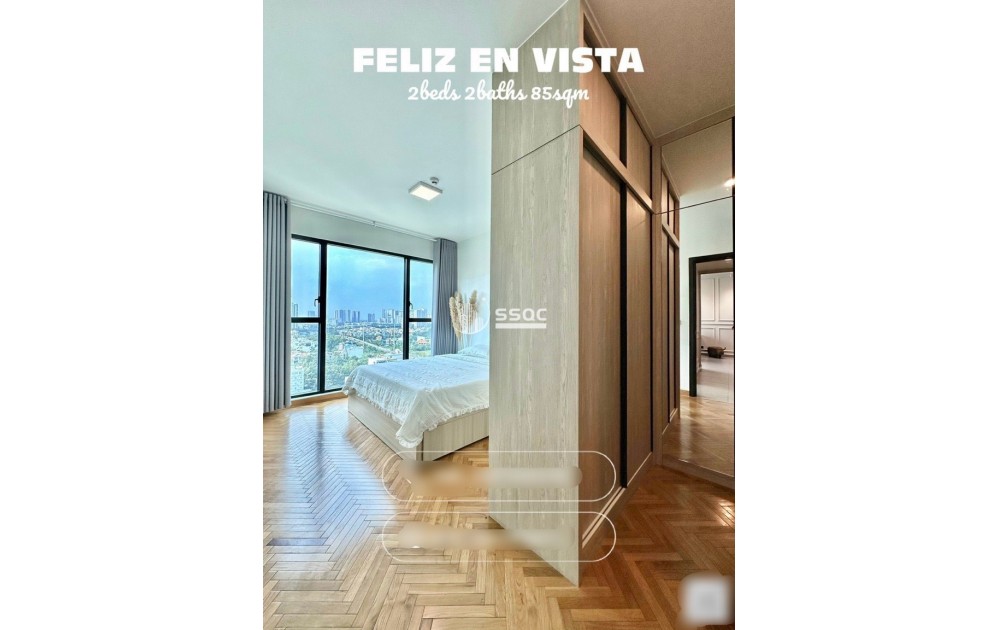  CHO THUÊ CĂN HỘ 2PN FELIZ EN VISTA | 85M² | NỘI THẤT CƠ BẢN | GIÁ CHỈ 24 TRIỆU NET/THÁNG