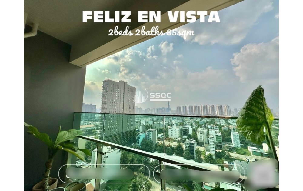  CHO THUÊ CĂN HỘ 2PN FELIZ EN VISTA | 85M² | NỘI THẤT CƠ BẢN | GIÁ CHỈ 24 TRIỆU NET/THÁNG