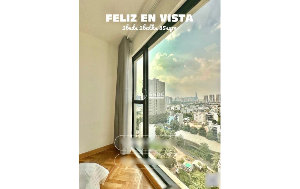  CHO THUÊ CĂN HỘ 2PN FELIZ EN VISTA | 85M² | NỘI THẤT CƠ BẢN | GIÁ CHỈ 24 TRIỆU NET/THÁNG