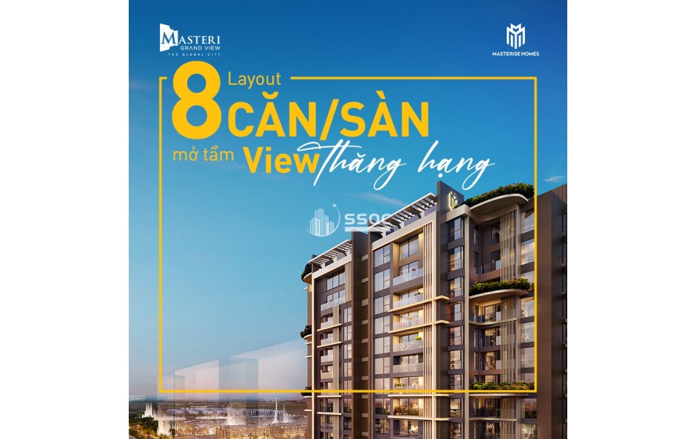 BÁN CĂN HỘ MASTERI GRAND VIEW 2PN DIỆN TÍCH 76.9M2 TỪ CHỦ ĐẦU TƯ GIÁ TỐT