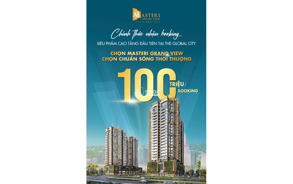 BÁN CĂN HỘ MASTERI GRAND VIEW 2PN 78.2m2 TỪ CHỦ ĐẦU TƯ GIÁ GỐC 10.16 TỶ