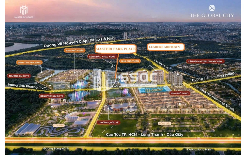 BÁN CĂN HỘ 2PN – MASTERI PARK PLACE – THE GLOBAL CITY