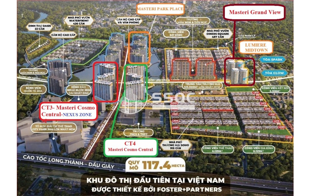 BÁN CĂN HỘ 2PN – MASTERI PARK PLACE – THE GLOBAL CITY