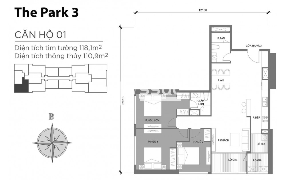BÁN CĂN HỘ VINHOMES CENTRAL PARK GIÁ 14.2 TỶ, 3 PHÒNG NGỦ - 118 M2, XÁCH VALI VÀO Ở