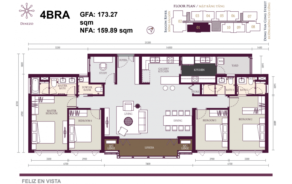 CHO THUÊ FELIZ EN VISTA | 4PN | 173M² | 55 TRIỆU/THÁNG | FULL NỘI THẤT