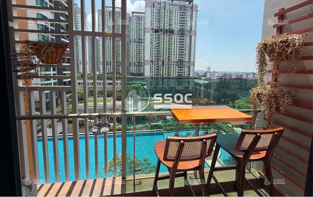 Cho thuê căn hộ 2PN duplex Feliz En Vista - view hồ bơi nội khu- DT 103m2 - Nội thất như hình- giá 28 triệu/tháng