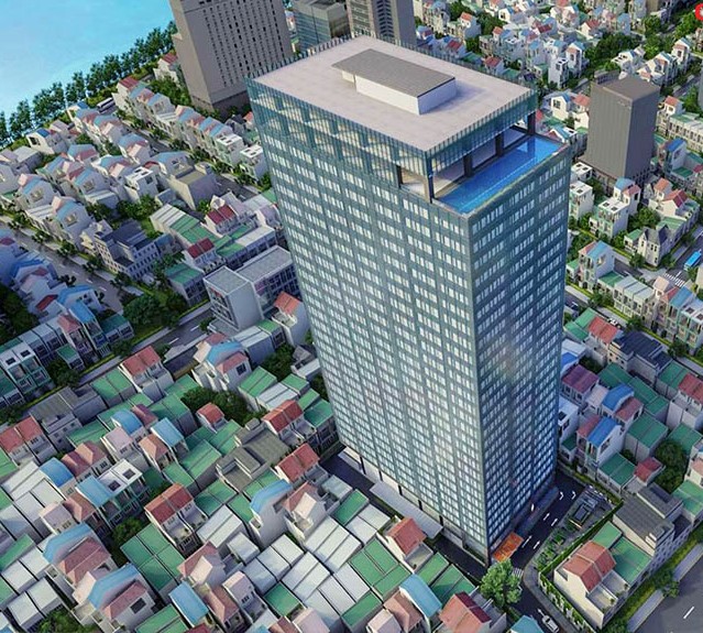 Phối cảnh từ trên cao tòa nhà 24 tầng Sonatus Building