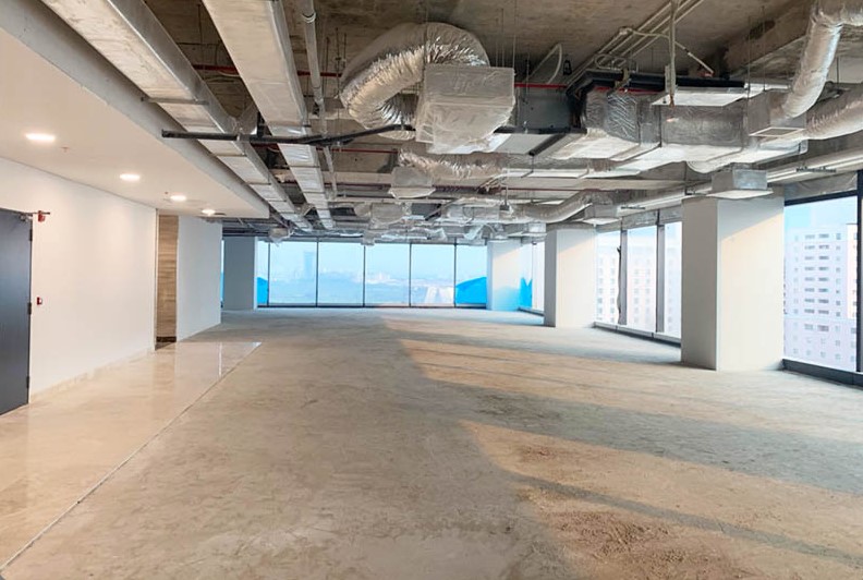 Mặt bằng sàn thô rộng 1635m2 không cột tại Sonatus Building