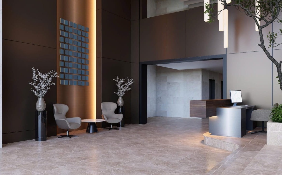 Sảnh Thang Máy Các Tầng Văn Phòng tòa nhà VTP Building