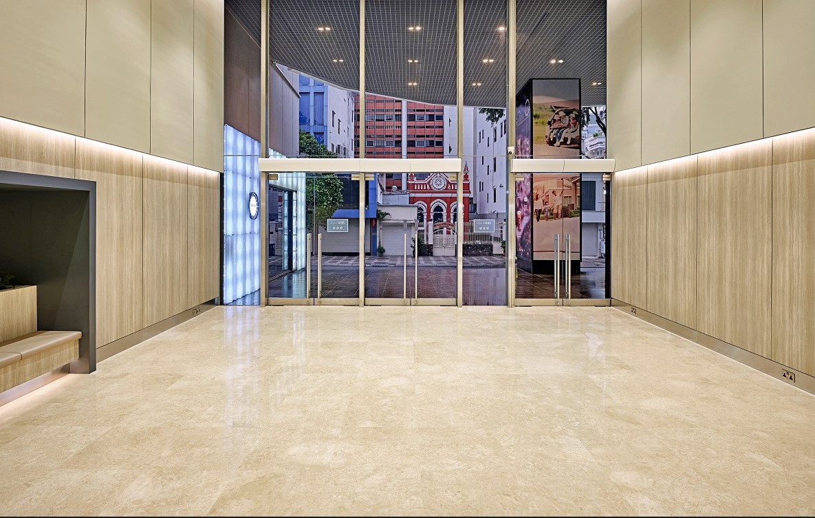 Đại sảnh cẩm thạch đón khách tòa nhà Zen Plaza